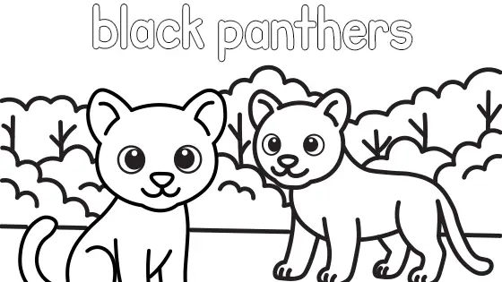 Black Panthers Coloring Page