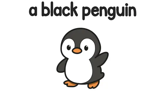 A Black Penguin Printable
