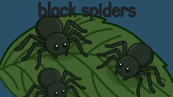 Black Spiders Printable