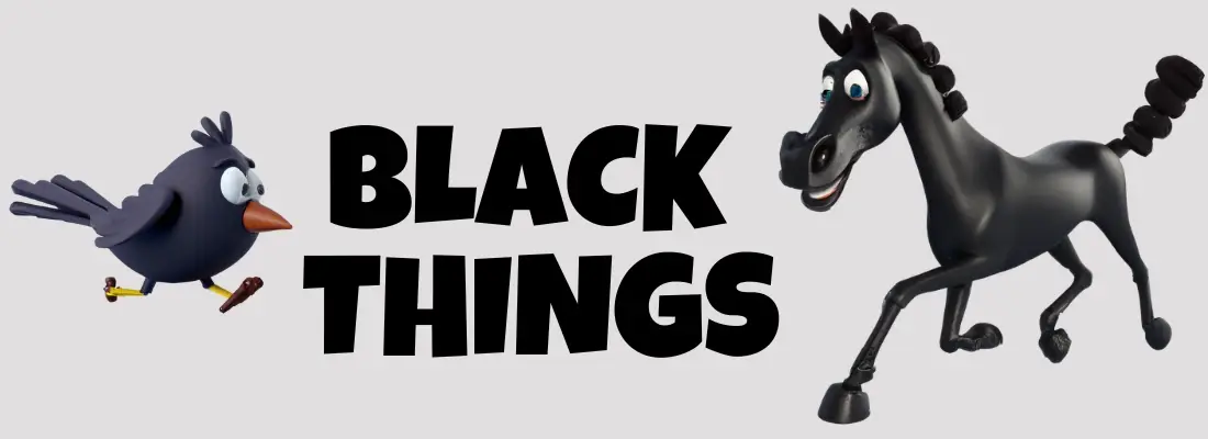 Black Things - A black horse and a black bird