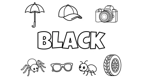 Black things Coloring Page