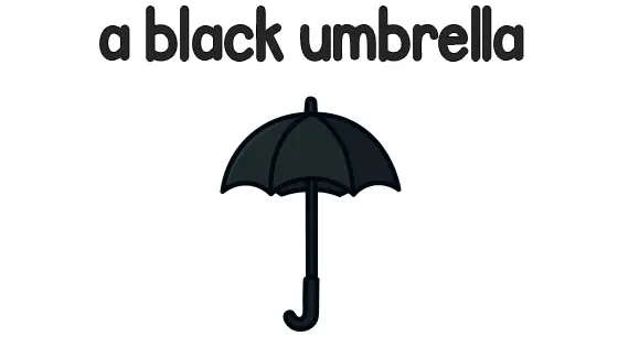 A Black Umbrella Printable