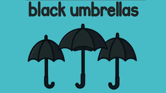 Black Umbrellas Printable