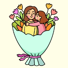 Blooming Mom Coloring Page