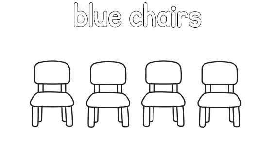 Blue Chairs Coloring Page