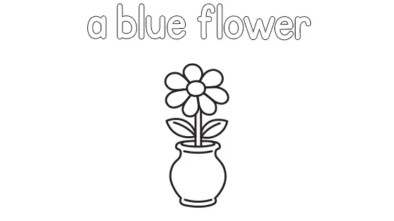 A Blue Flower Coloring Page