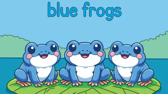 Blue Frogs Printable