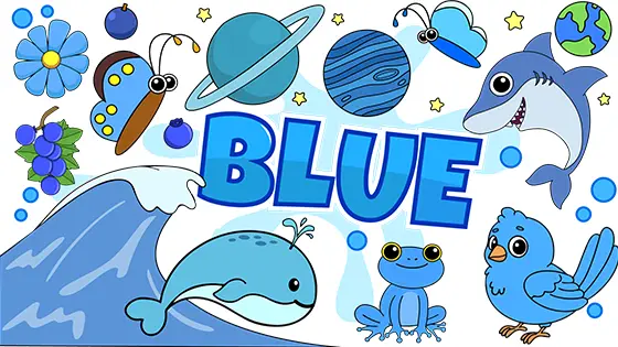 Blue Things In Nature Coloring Page Color