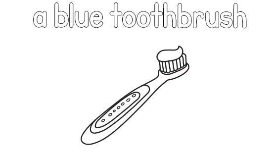 A Blue Toothbrush Coloring Page