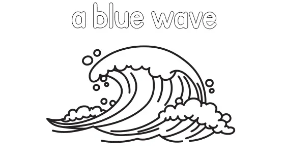 A Blue Wave Coloring Page