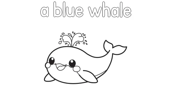 A Blue Whale Coloring Page