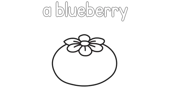 A Blueberry Coloring Page