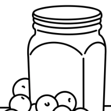 Blueberry Jar Coloring Page