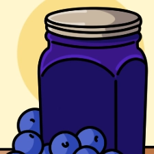 Blueberry Jar Coloring Page