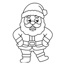 Bored Santa Coloring Page