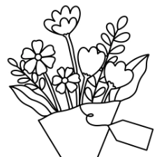 Bouquet For Mom Coloring Page