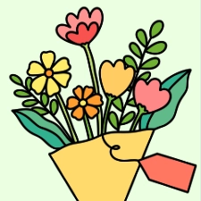 Bouquet For Mom Coloring Page