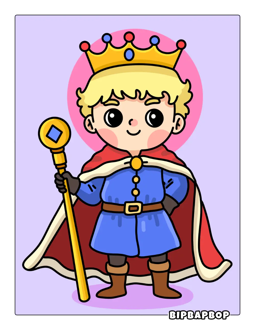 Boy Dressed As Prince Coloring Page