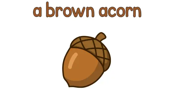 A Brown Acorn Printable