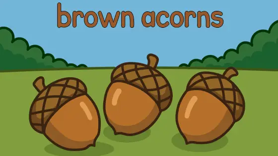 Brown Acorns Printable