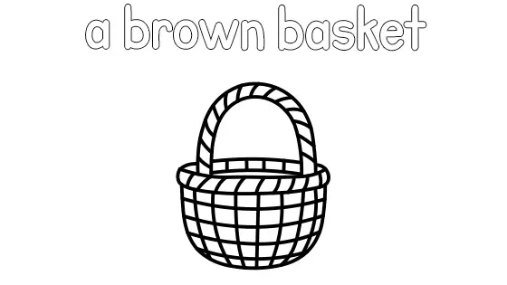 A Brown Basket Coloring Page