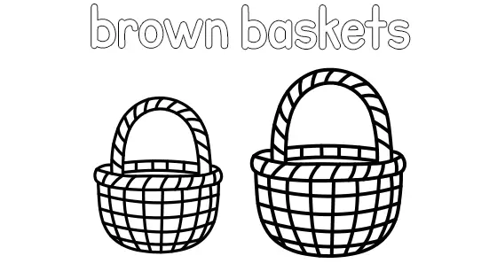 Brown Baskets Coloring Page