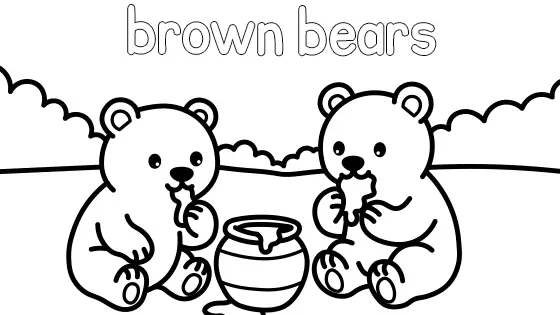Brown Bears Coloring Page