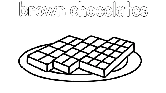 Brown Chocolates Coloring Page