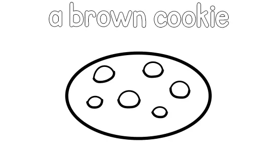 A Brown Cookie Coloring Page