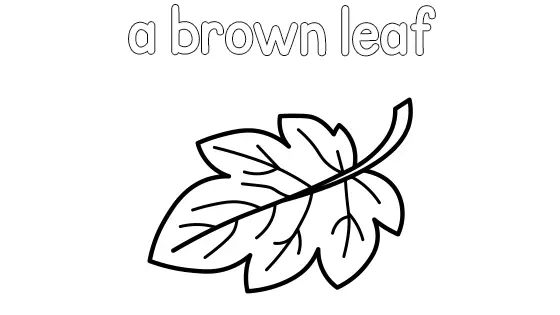 A Brown Leaf Coloring Page
