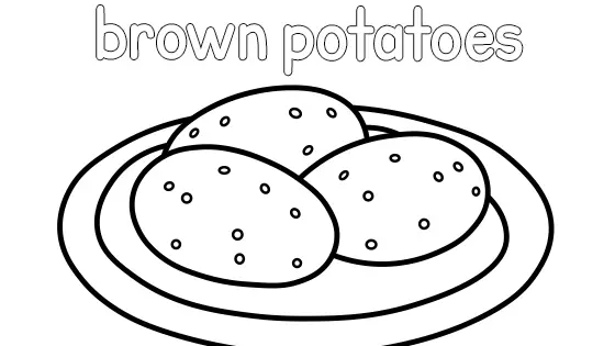 Brown Potatoes Coloring Page