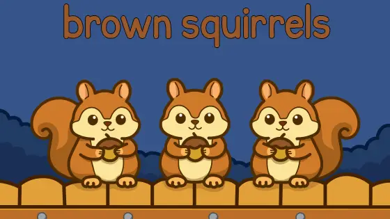 Brown Squirrels Printable