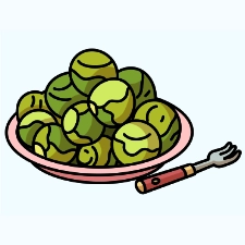 Brussel Sprouts Coloring Page