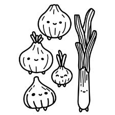 Bulb Vegetables Coloring Page
