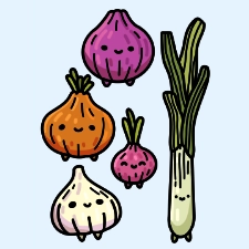 Bulb Vegetables Coloring Page