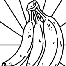 Bunch Of Bananas Coloring Page