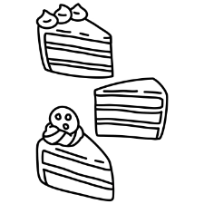 Cake Trio Coloring Page