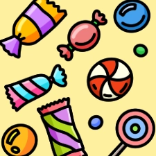 Candies Coloring Page