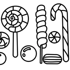Candy Collection Coloring Page