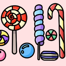Candy Collection Coloring Page