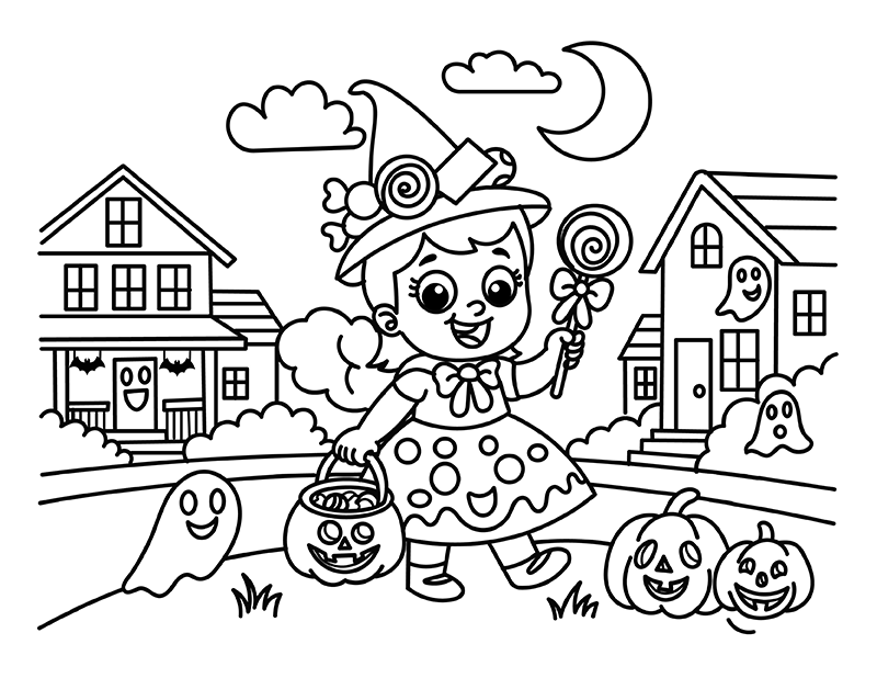 Candy Fairy Coloring Page