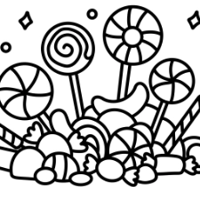 Candy Galore Coloring Page