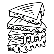 Cheese Quesadilla Coloring Page