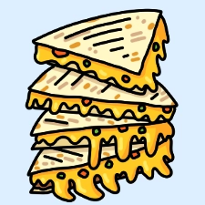 Cheese Quesadilla Coloring Page