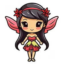 Chibi Fairy Coloring Page