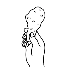 Chicken Drumstick Coloring Page