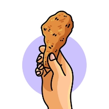 Chicken Drumstick Coloring Page