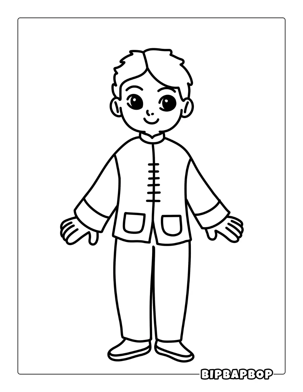 Chinese Girl Coloring Page