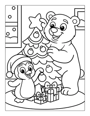 Christmas tree animals