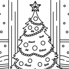 Christmas Tree With Gifts Coloring Page